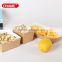 kraft paper boat tray for egg tart and oiltigt fried food box