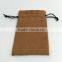 Custom Suede Jewelry Drawstring Bag, Brown Bag                        
                                                Quality Choice