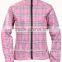 Latest women's fitted shape pink softshell jacket( AL7002A )