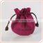 custom logo velvet gift bag for jewelry pouch with drawstring