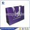 Eco-friendly Purple slogan paper bag with handles for shopping                        
                                                                                Supplier's Choice