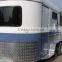 2 horses straight trailer with horse fence