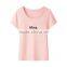 fashion short sleeve o-neck collar full-size fancy printing bamboo fiber women T-shirt