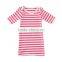 Boutique 2016 spring summer newest eco-friendly cotton custom baby romper striped girls pajamas easter newborn baby clothing