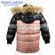 Kids Duck Down Jacket with Raccoon Fur Boys' Winter Jacket Children Padding Jacket