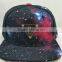 custom metal band space pattern snapback hat caps