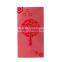 Custom made unique flocking chinese red envelop gold stamping paper money packet