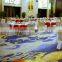 Wool and nylon carpet roll for banquet hall use with custom made design