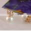 Trendy Faux Pearl Stud Earring Jewelries Double Sided Earring Crown Crystal Small Earring Accessory For Women