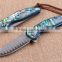 OEM Damascus folding knife with Abalone handle