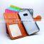 Two Tone Stripes Leather Side Flip Stand for HTC ONE E9+,Cover for HTC ONE E9