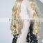 Half and half color wig tight curls short wig Cosplay wig N365