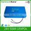 Over 2000 times lifecycle 24v 50ah lithium ion battery for wheelchair