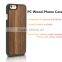Hot Selling PC Walnut Wood Mobile Phone Case 2 in 1 for Apple Iphone 6 Plus