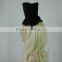 Custom plain black small formal hat with hair attached