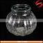 Cracked effect 360ml pumpkin shaped glass candle jar for sale