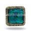 Metal & Glass square Knob (Pink)