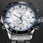 New Mens Curren Silver Stainless Steel Date Hour Anaog Quartz Sport Wrist Watch