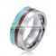 new wedding ring yibi blue emerald stone wooden inlay latest gold finger ring designs mens tungsten carbide pary jewelry bands