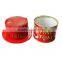 hard open tin tomato paste with red color