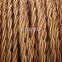 Vintage woven silk braided copper wire flexible electrical cable