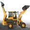 Articulated hydraulic 4 cylinder diesel oil engine backhoe loader for sale