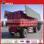2 axle 15-30ton side wall dumper self unloading full trailer draw bar truck trailer