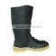 pvc boots for man safety with steel toe and steel plate CE S5