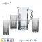 1.5ML embossed glass beer pitcher for decorative 1pitcher plus 6 glasses