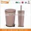 Traditional Stainless Steel Waste Bin and Toilet Brush Holder