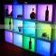 Waterproof portable PE plastic rechargeable led cube ice bucket