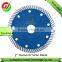 125mm Continuous Rim Granite Cutting Blade Segment With Protection Teeth
