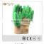 Working green crinkle latex coated gloves