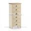 2015 Qing dao hot selling pine 2+3 drawer chest of drawers for living room