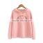Hot sale cheap girls printed pullover autumn hoodies cut and sew hoodie