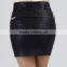 Top fashion fake leather deisgn sexy girls tight skirts with back pockets