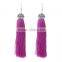 Bohemian long tassel with rhinestone gems earrings for women