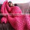 Wholesale Super Chunky Blanket Knitted Blanket Handmade Wool Blanket