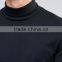 Long Sleeve T-Shirt with Roll Neck Soft 100% Cotton Black Plain Regular Fit T Shirt Men's Clothing Manufactures Overseas