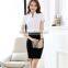 2017 korean design pure color short sleeve polyester & cotton mix ladies tops fashion women blouse
