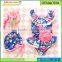 Children Girls Ruffle Bathing Suit 2pcs Toddler Baby Girls Swimwear Bikini Kids Girls 3-Pieces Bikini Cap Set