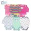 Causal 5 Piece 100% Cotton Baby Girls Romper bodysuit onesie