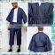 Vogue Men's Raw Blue Denim Drawstring Fastening Chic Coats