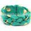 2016 New Retail 1pc Gold Polka Dot Turban Headband Baby Headband Baby Tie Knot Head Wrap Fabric Bow Headband Hair Accessories