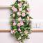 Artificial Fake Silk Rose Flowers Plant Rattan Vines For Wedding Arches Decor