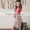 newest designs rose red and grey mommy and me dress family outfit