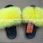 2017sexy summer slippers,Fur slippers fox fur shoes summer and autumn slippery home Slippers for women