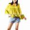 NAPAT Woman Long Sleeve Bohemian Elastic Bottom Summer & Spring