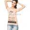 2015 Factory direct price wholesale 100% Cotton Go Everywhere Graphic Peach T-shirt