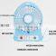 Custom Logo Printing Rechargeable Mini USB Desk Fan with LED Light